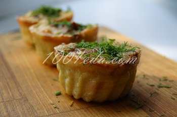 Корзиночки из кабачка с куриным мясом и грибами: рецепт с пошаговым фото